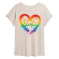 thumbnail image 1 of Barbie - Barbie Rainbow Heart - Womens Oversized Graphic T-Shirt, 1 of 4