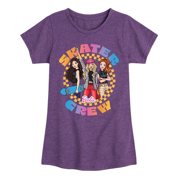 Barbie - Barbie Skater Crew - Girls Fitted Short Sleeve Graphic T-Shirt