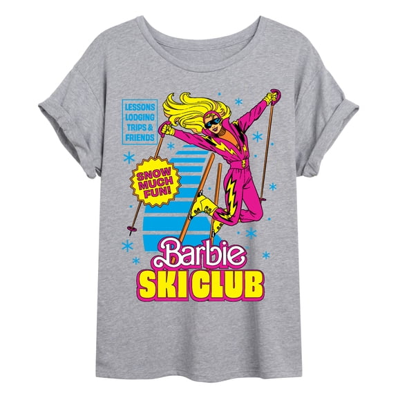 Barbie - Barbie Ski Club - Juniors Oversized Graphic T-Shirt