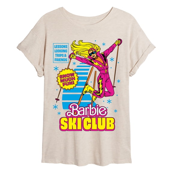Barbie - Barbie Ski Club - Juniors Oversized Graphic T-Shirt