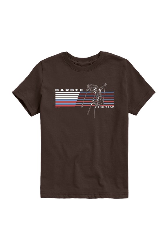 - Barbie Ski Team Horiztonal Chest - Youth Boys Short Sleeve Graphic T-Shirt