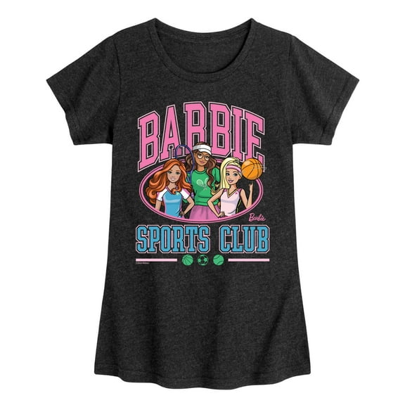 Barbie - Barbie Sports Club - Girls Fitted Short Sleeve Graphic T-Shirt