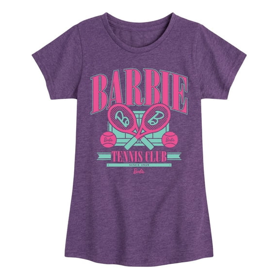 Barbie - Barbie Tennis Club - Girls Fitted Short Sleeve Graphic T-Shirt