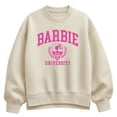 thumbnail image 1 of Barbie - Barbie University - Ladies Oversized Fleece Crew Sweatshirt, 1 of 3
