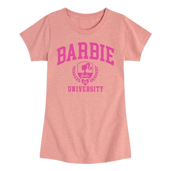 Barbie - Barbie University - Youth Girls Fitted Short Sleeve T-Shirt