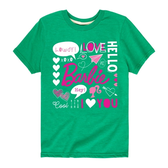 Barbie - Barbie Valentine's Collage - Toddler And Youth Short Sleeve Graphic T-Shirt
