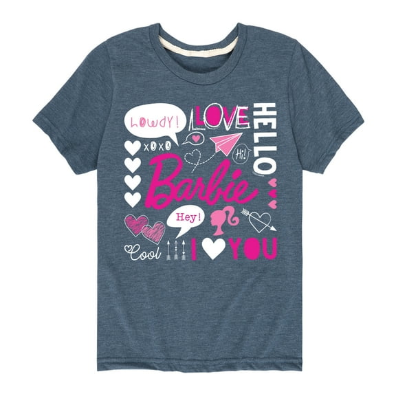 Barbie - Barbie Valentine's Collage - Toddler And Youth Short Sleeve Graphic T-Shirt