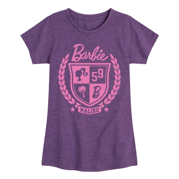 Barbie - Barbie Varsity Malibu Seal - Girls Fitted Short Sleeve Graphic T-Shirt
