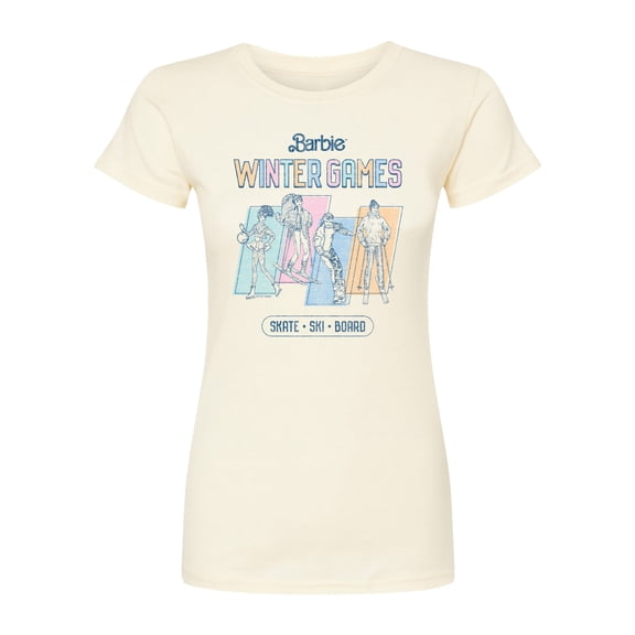 Barbie - Barbie Winter Games - Juniors Fitted Graphic T-Shirt