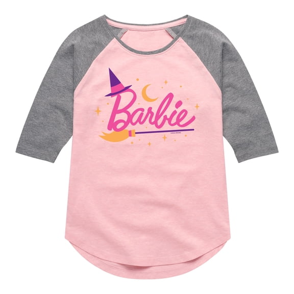 Barbie - Barbie Witch Logo - Toddler And Youth Girls Raglan Graphic T-Shirt