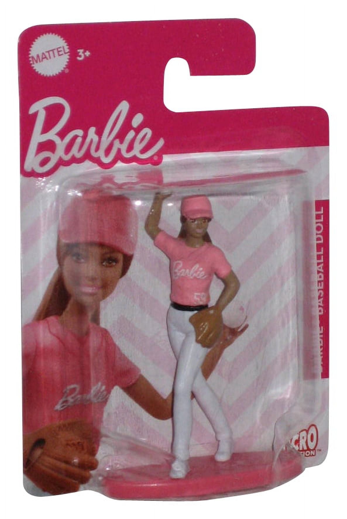 Barbie Baseball Doll (2021) Mattel Sports Micro Collection Mini Figure