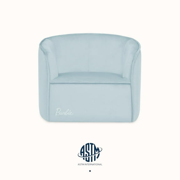 Barbie Be Bold Be You Kid's Sofa by Evolur in Light Blue