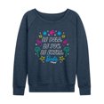 thumbnail image 1 of Barbie - Be Bold You Extra Lightweight French Terry Wide Neck Long Sleeve Graphic Shirt, 1 of 4