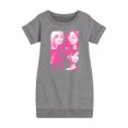 thumbnail image 1 of Barbie - Be Original Squares - Toddler And Youth Girls Fleece Dress, 1 of 5