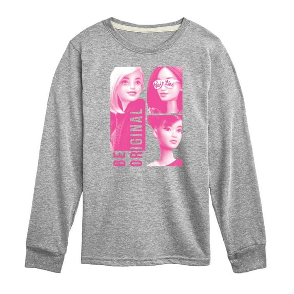 Barbie - Be Original Squares - Toddler And Youth Long Sleeve Graphic T-Shirt