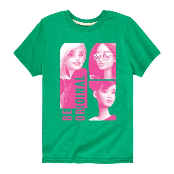 Barbie - Be Original Squares - Toddler And Youth Short Sleeve Graphic T-Shirt