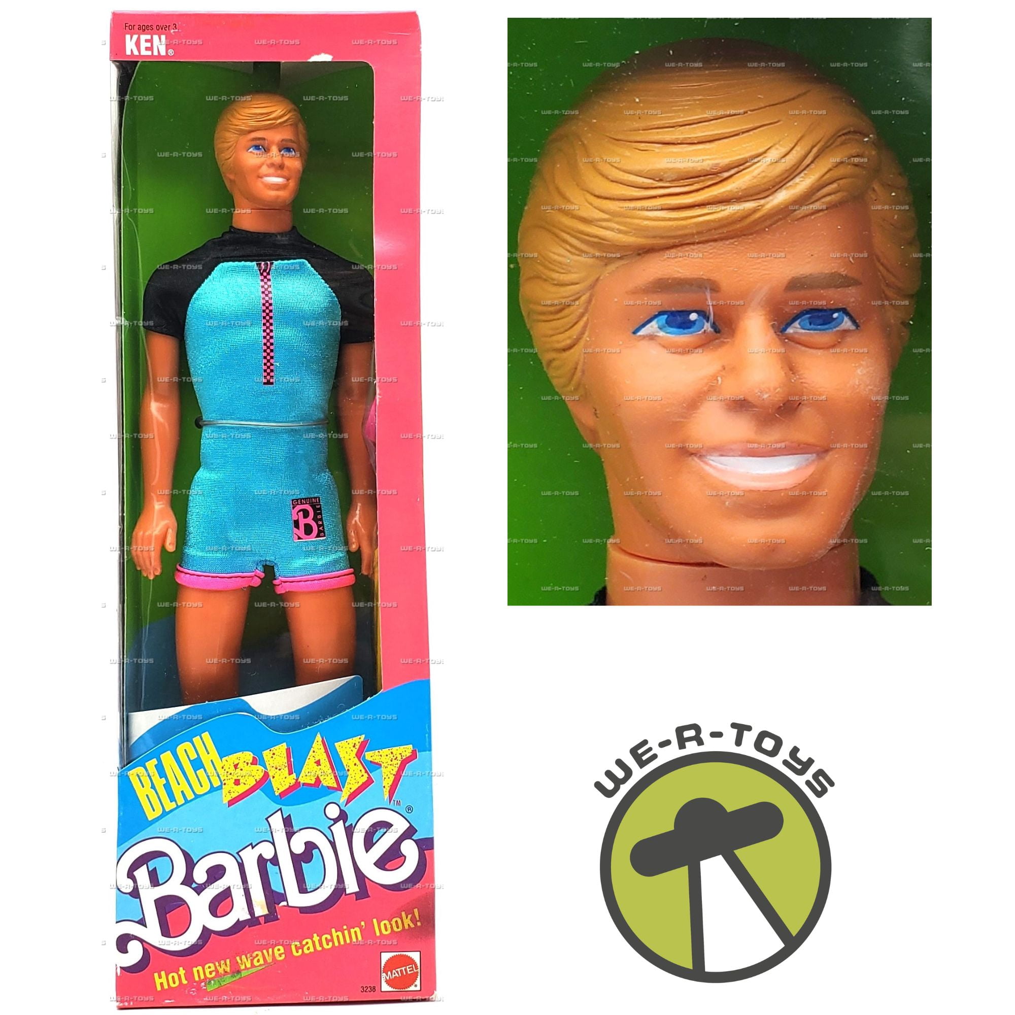 Barbie Beach Blast Ken Doll 1988 Mattel 3238 - Walmart.com