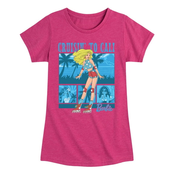 Barbie - Beach - Toddler And Youth Girls Fitted Short Sleeve Graphic T-Shirt