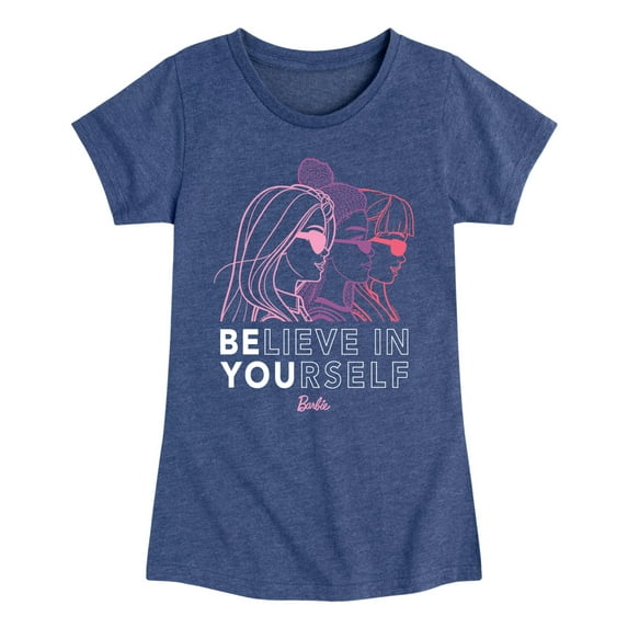 Barbie - Believe in Yourself - Cool - Toddler And Youth Girls Raglan Graphic T-Shirt