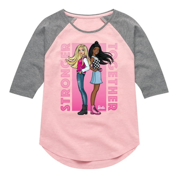 Barbie - Best Friends - Stronger Together - Toddler And Youth Girls Raglan Graphic T-Shirt