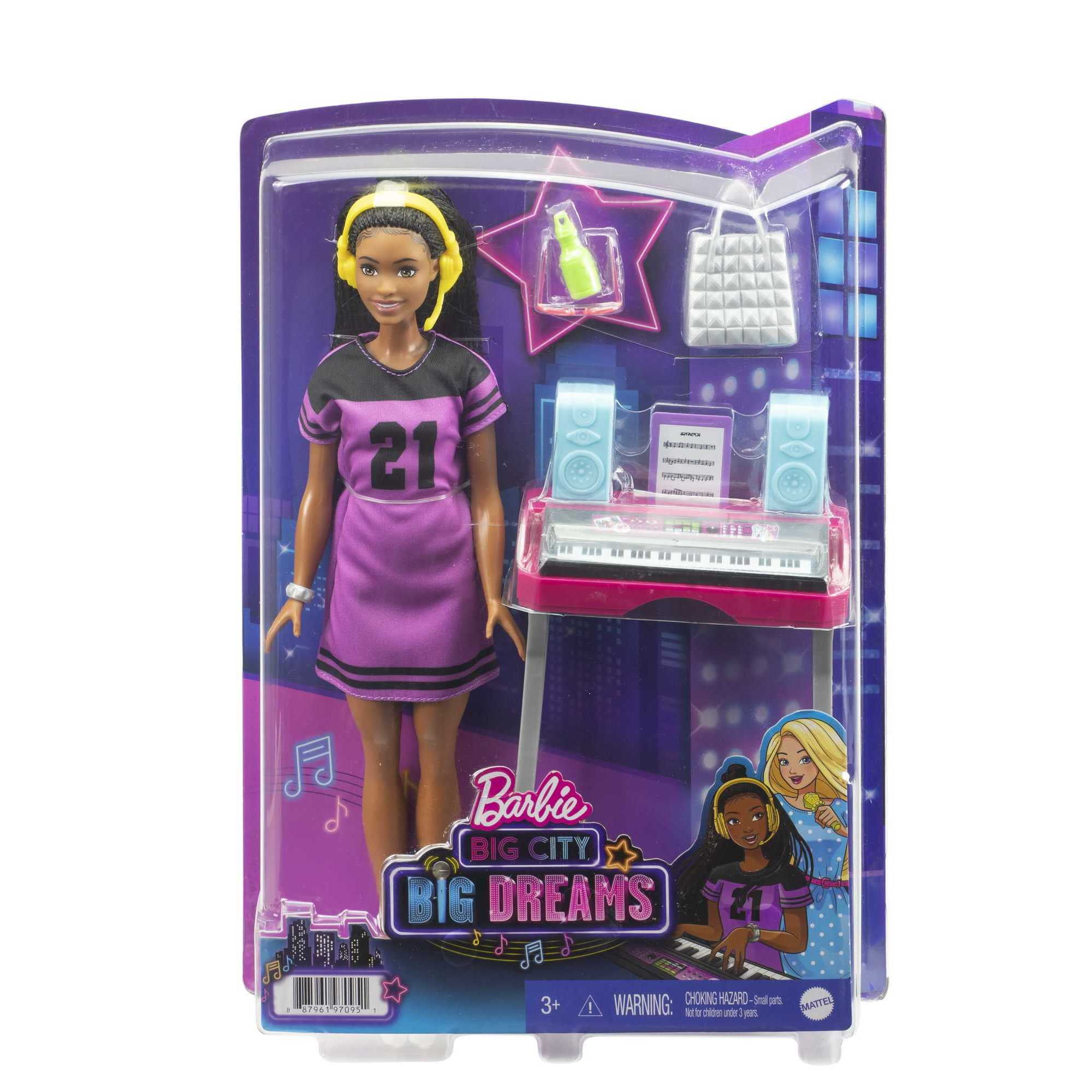 Barbie Big City Big Dreams Playset Brooklyn Doll Music Studio with Keyboard Accessories