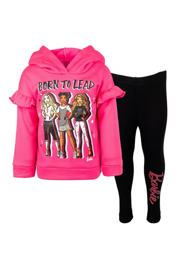 Big Girls Fleece Hoodie and Leggings Outfit Set Toddler to Big Kid