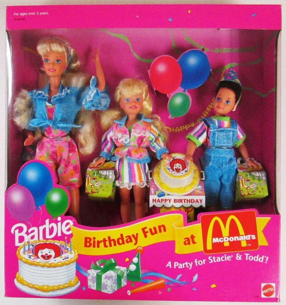 Barbie Birthday Fun at McDonald's A Party for Stacie & Todd! Dolls