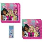 Barbie Birthday Party Supplies Bundle includes 32 Lunch Paper Napkins