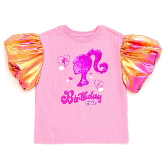 Barbie Birthday Sequin T-Shirt Toddler to Big Kid