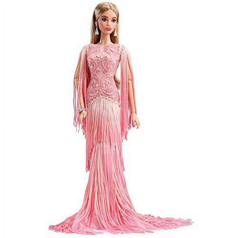 Barbie Blush Fringed Gown Doll Platinum Label Fan Club Exclusive Mattel  DWF52