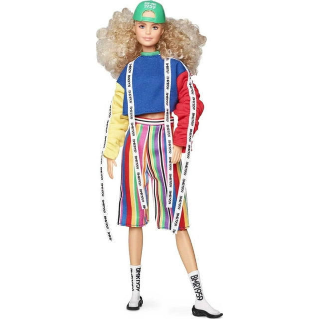 Barbie Bmr1959 - Color Block Sweatshirt with Logo Tape & Striped Shorts