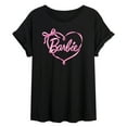 thumbnail image 1 of Barbie - Bow Ribbon Heart - Juniors Oversized Graphic T-Shirt, 1 of 4