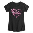 thumbnail image 1 of Barbie - Bow Ribbon Heart - Youth Girls Fitted Short Sleeve T-Shirt, 1 of 4