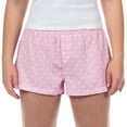 thumbnail image 1 of Barbie Boxer Sleep Shorts Pajamas Women's Allover Logo Design Lounge Pajama Micro Bottoms, 1 of 7