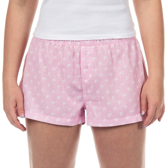 Barbie Boxer Sleep Shorts Pajamas Women's Allover Logo Design Lounge Pajama Micro Bottoms