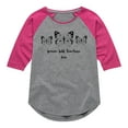 thumbnail image 1 of Barbie - Brave, Bold, and Fearless - Butterflies - Toddler And Youth Girls Raglan Graphic T-Shirt, 1 of 4