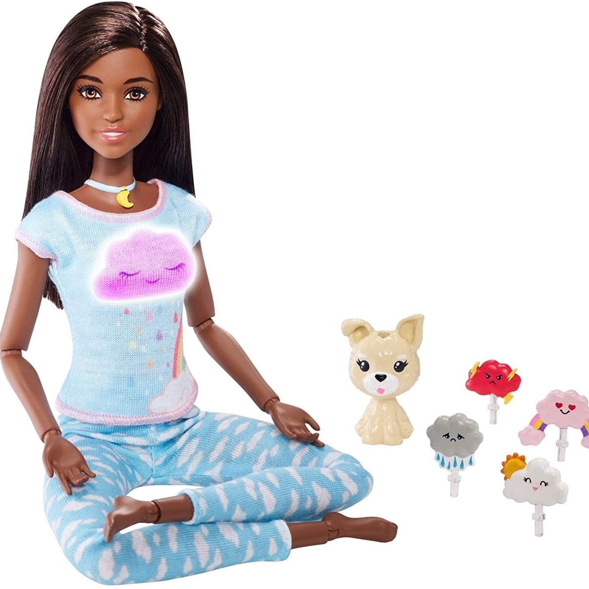 Barbie Self-Care Rise & Relax Doll with Yellow Puppy