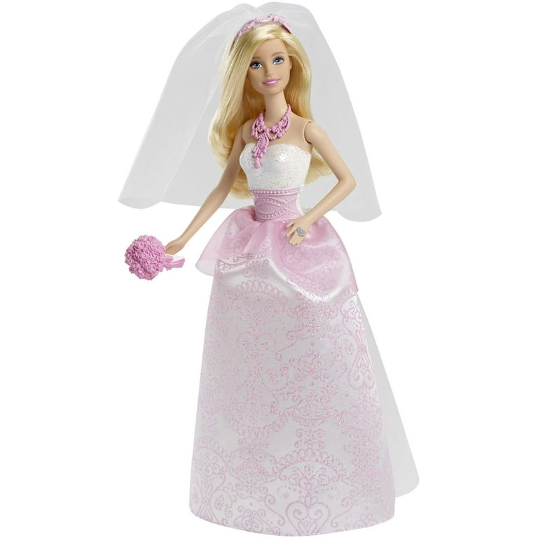 Barbie Bride Doll in Fairytale Wedding Dress with Veil Bouquet and Accessories