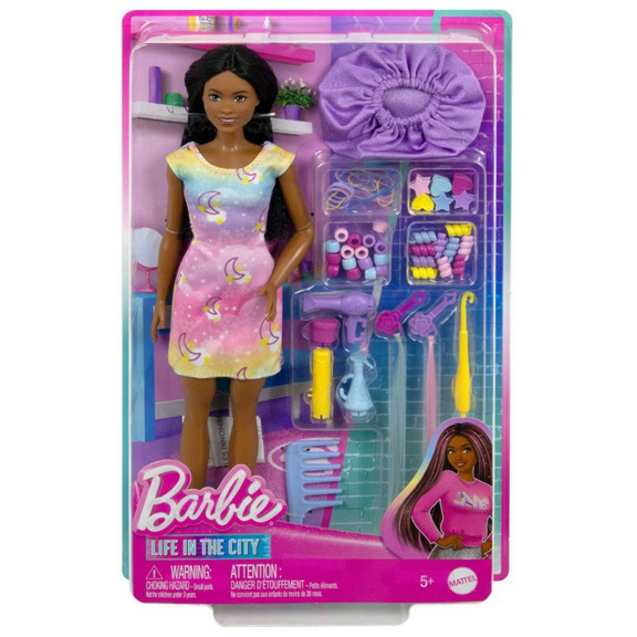 Barbie "Brooklyn" Hairstyling Doll & Playset with Accessories Toy New with Box