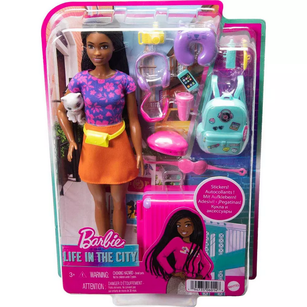 Barbie Brooklyn Travelling Doll and Accessories HGX55 - Walmart