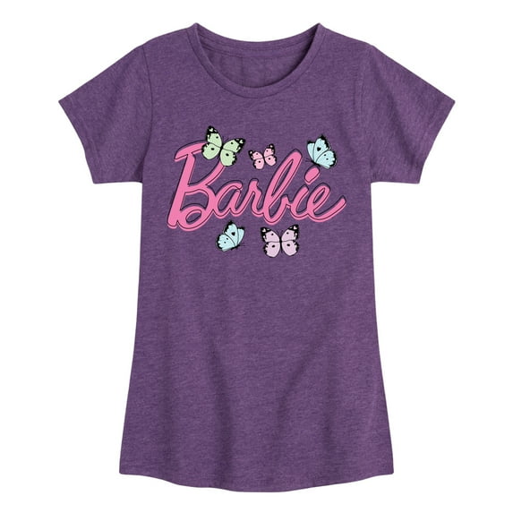 Barbie - Butterflies Flutter - Toddler And Youth Girls Raglan Graphic T-Shirt
