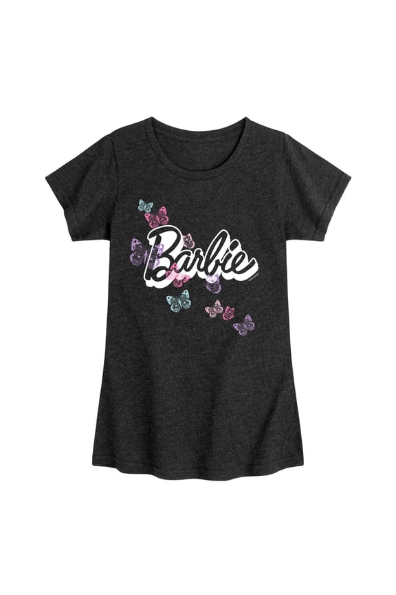 - Butterfly Logo - Toddler And Youth Girls Raglan Graphic T-Shirt