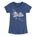 thumbnail image 1 of Barbie - Butterfly Logo - Toddler And Youth Girls Raglan Graphic T-Shirt, 1 of 4