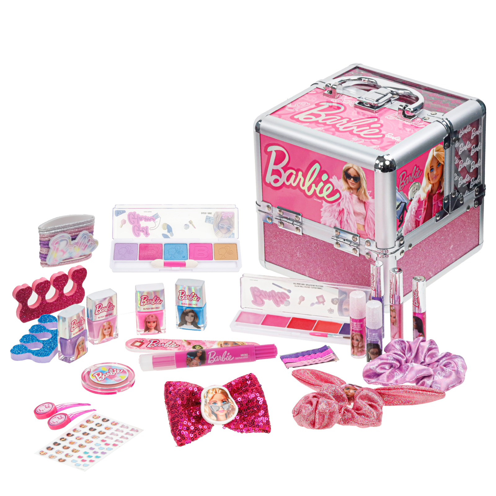 Townley Girl Barbie Beauty Deluxe Train Case, Make Up for Girls