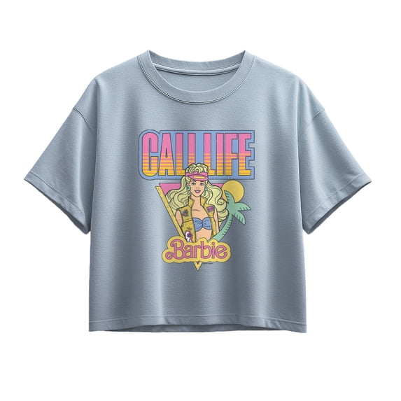 Barbie - Cali Summer - Youth Girl Short Sleeve Boxy Tee