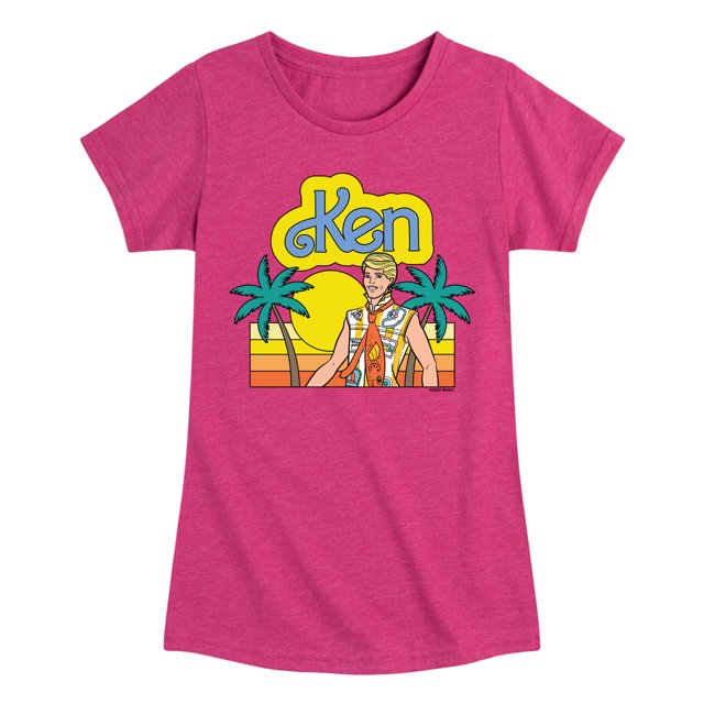 Barbie - Cali Sunset Ken - Girls Fitted Short Sleeve Graphic T-Shirt ...