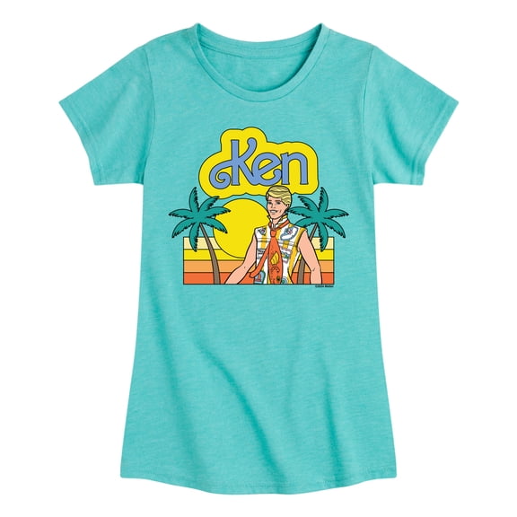 Barbie - Cali Sunset Ken - Girls Fitted Short Sleeve Graphic T-Shirt
