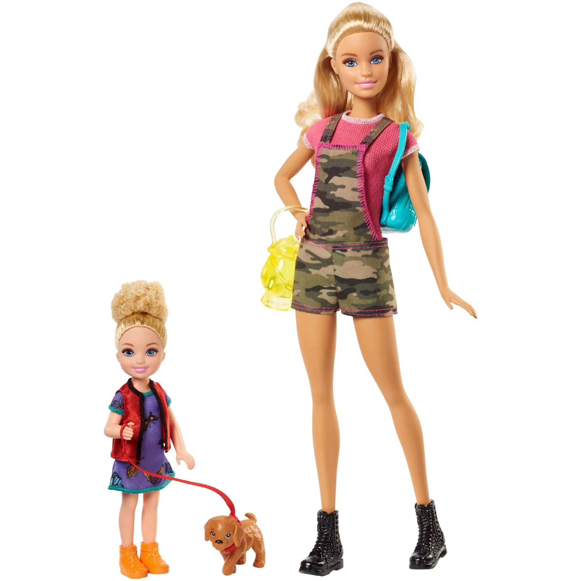 Barbie Camping Fun Doll And Chelsea Sister With Accessories 