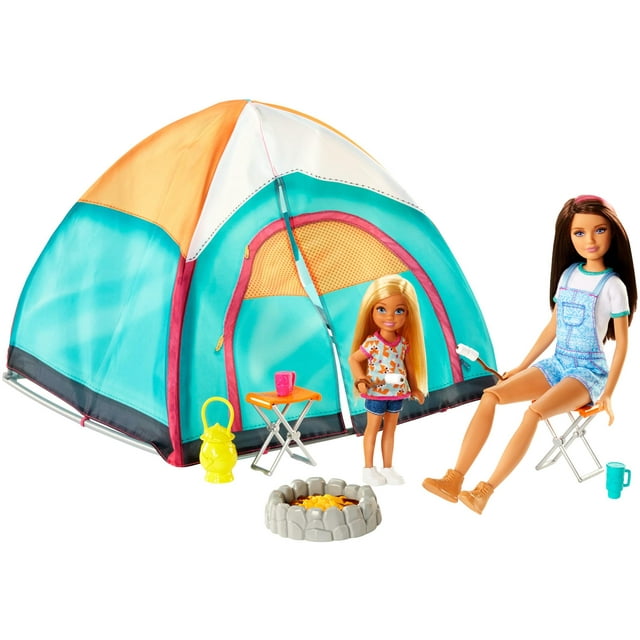 Barbie Camping Fun Skipper Doll & Chelsea Doll Camping Set