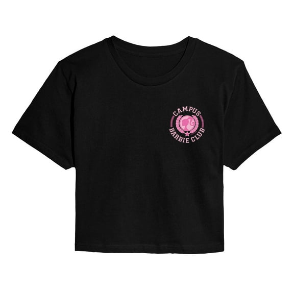 Barbie - Campus Club - Juniors Cropped Cotton Blend T-Shirt
